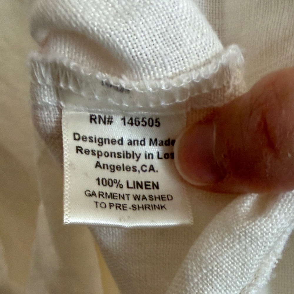 LA Relaxed White Linen Skirt - Picture 3 of 4